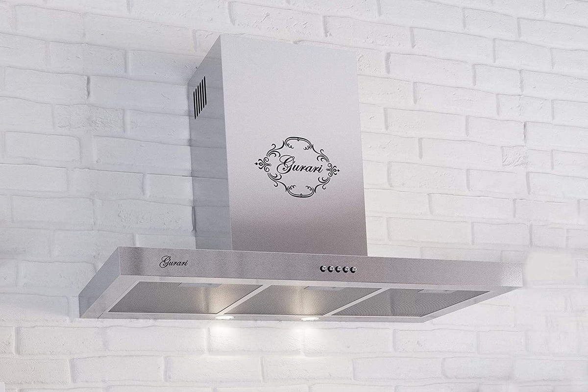 Gurari, Okap kuchenny, 90 cm, Srebrny, stal nierdzewna