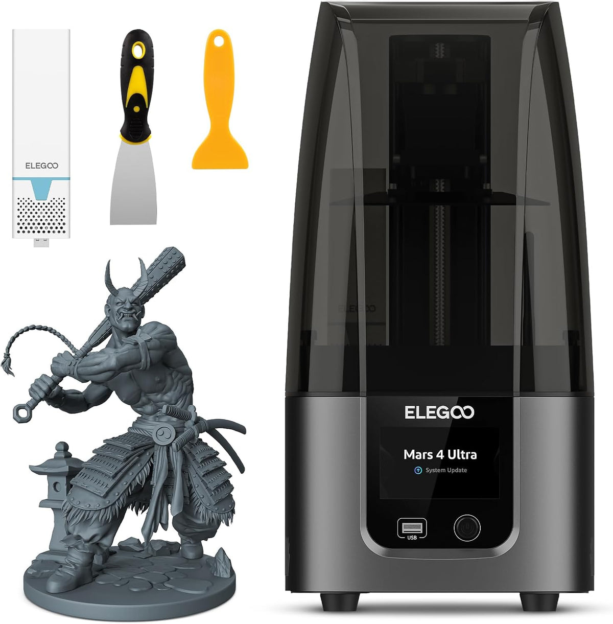ELEGOO, Drukarki 3D, 156,36 mm, 2,4 G, Czarny/Szary/Żółty/Pomarańczowy, oświetlenie LED, USB, Wi-Fi