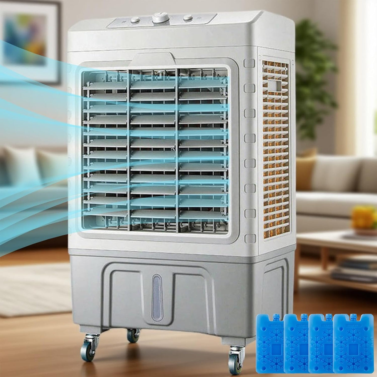 GTHTUHFD, Klimatyzery ewaporacyjne, 55 l, 220 V, 200 W, Biały
