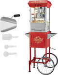 VEVOR, Maszyny do popcornu, 850 W, 0,22 kg, Czerwony/Srebrny