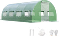 GOPLUS, Szklarnie, 6 x 3 x 2 m, 34,5 kg, Zielony, metal, odporność na warunki atmosferyczne