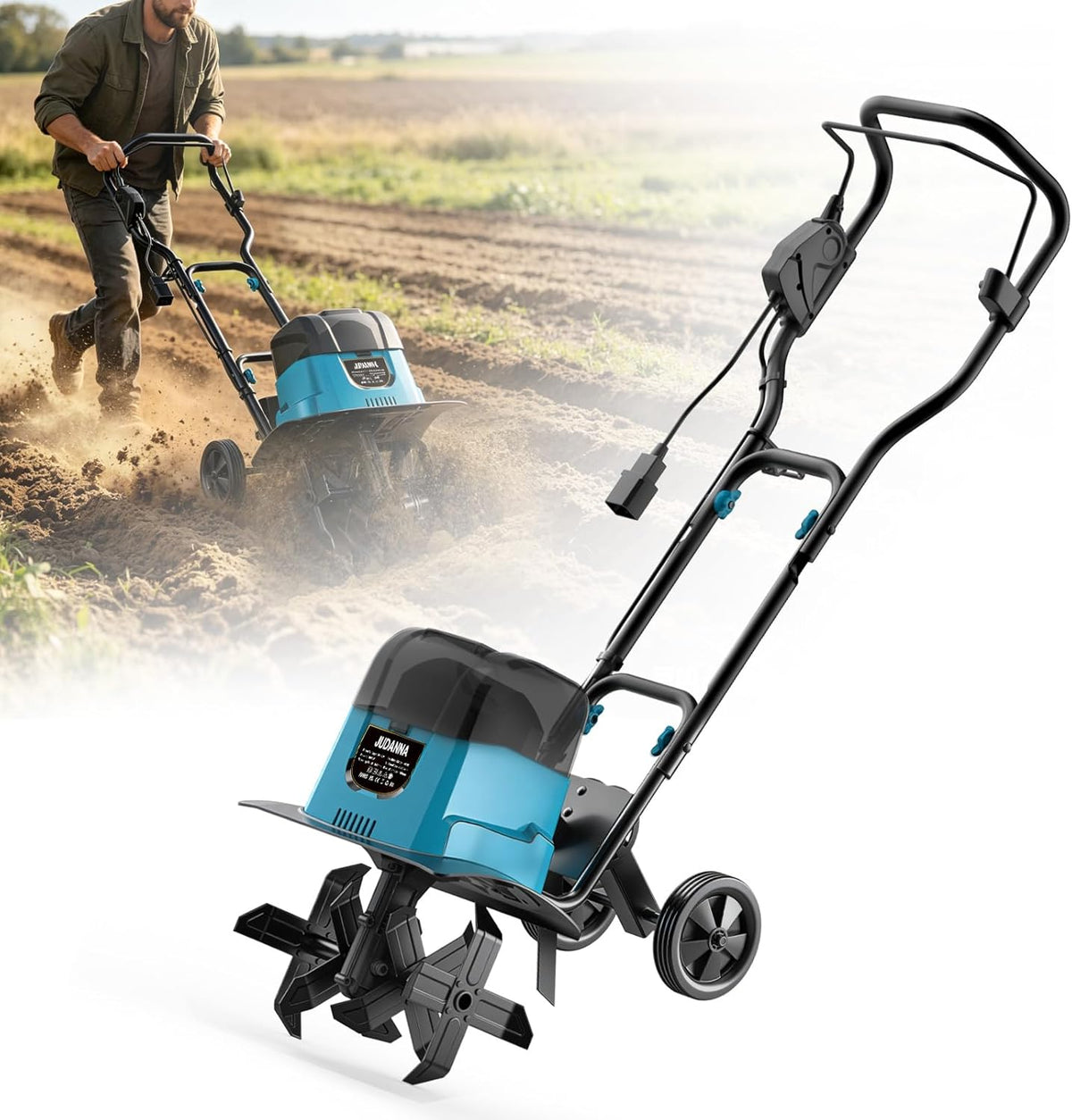 JUDANNA, Uprawy, 36 cm, 1600 W, 18 V, Czarny, praca bezprzewodowa
