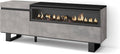 Ławka, Skraut Home, 150x57x35 cm, Czarny, składana konstrukcja, oświetlenie LED