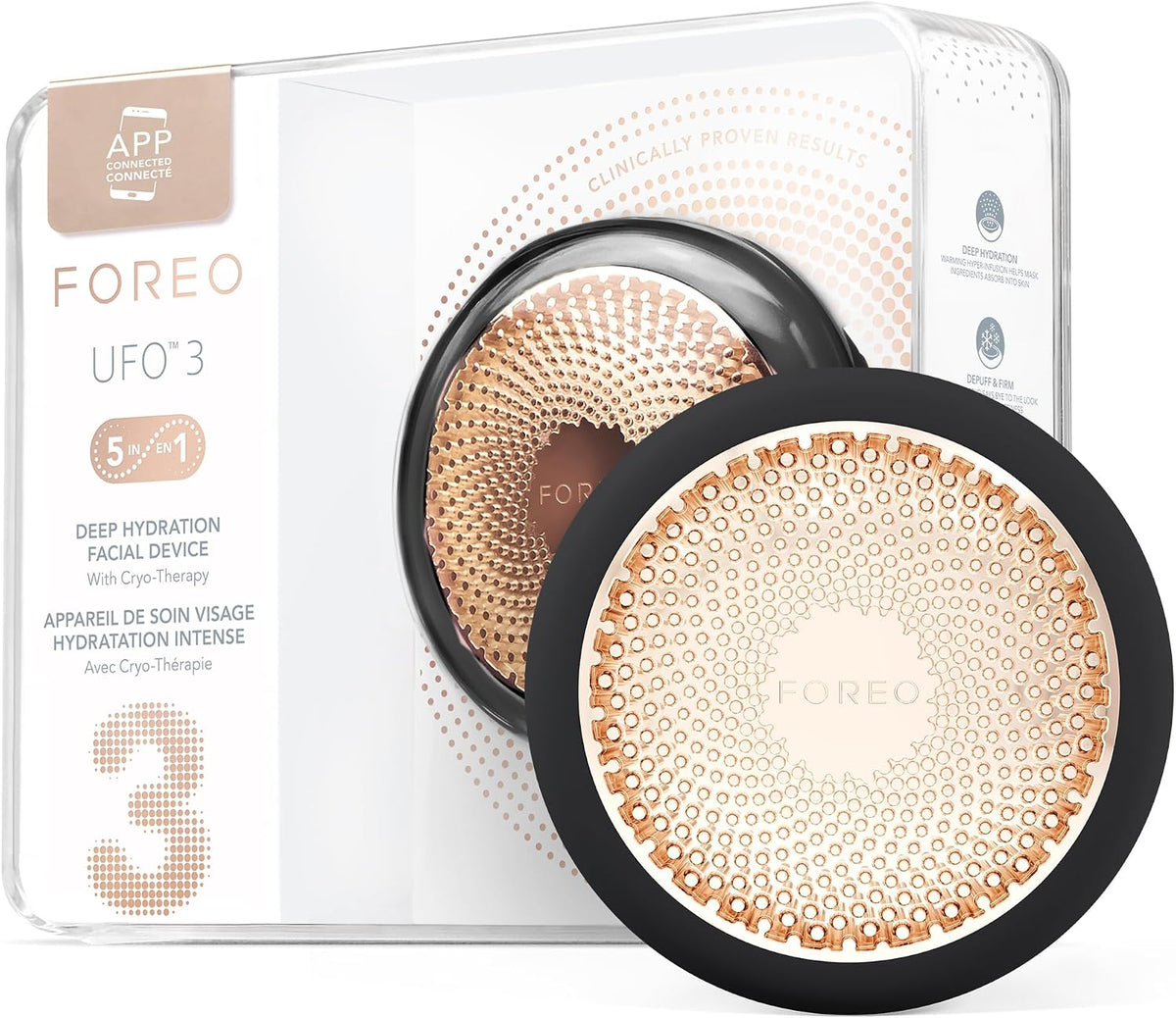 FOREO, Maski, Czerwony / Czarny, oświetlenie LED