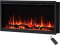 FLAMEKO, Kominek elektryczny, 91 cm, 750 W, Brązowy