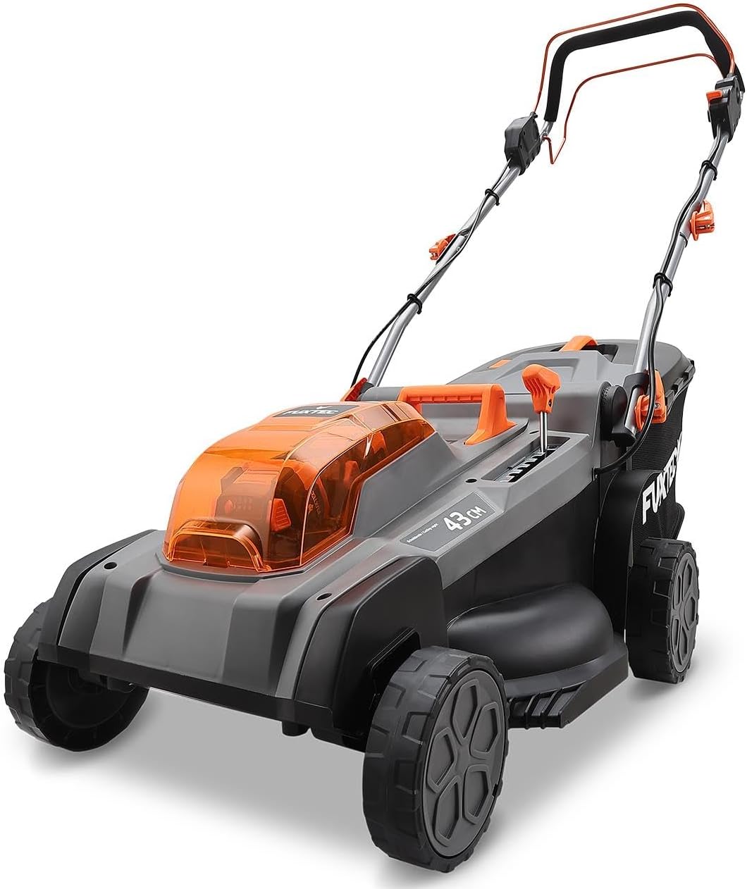 Fuxtec, Kosiarki rotacyjne, E2RM43PROSET, 5 Ah, 46 cm, 50 l, Czarny, praca bezprzewodowa