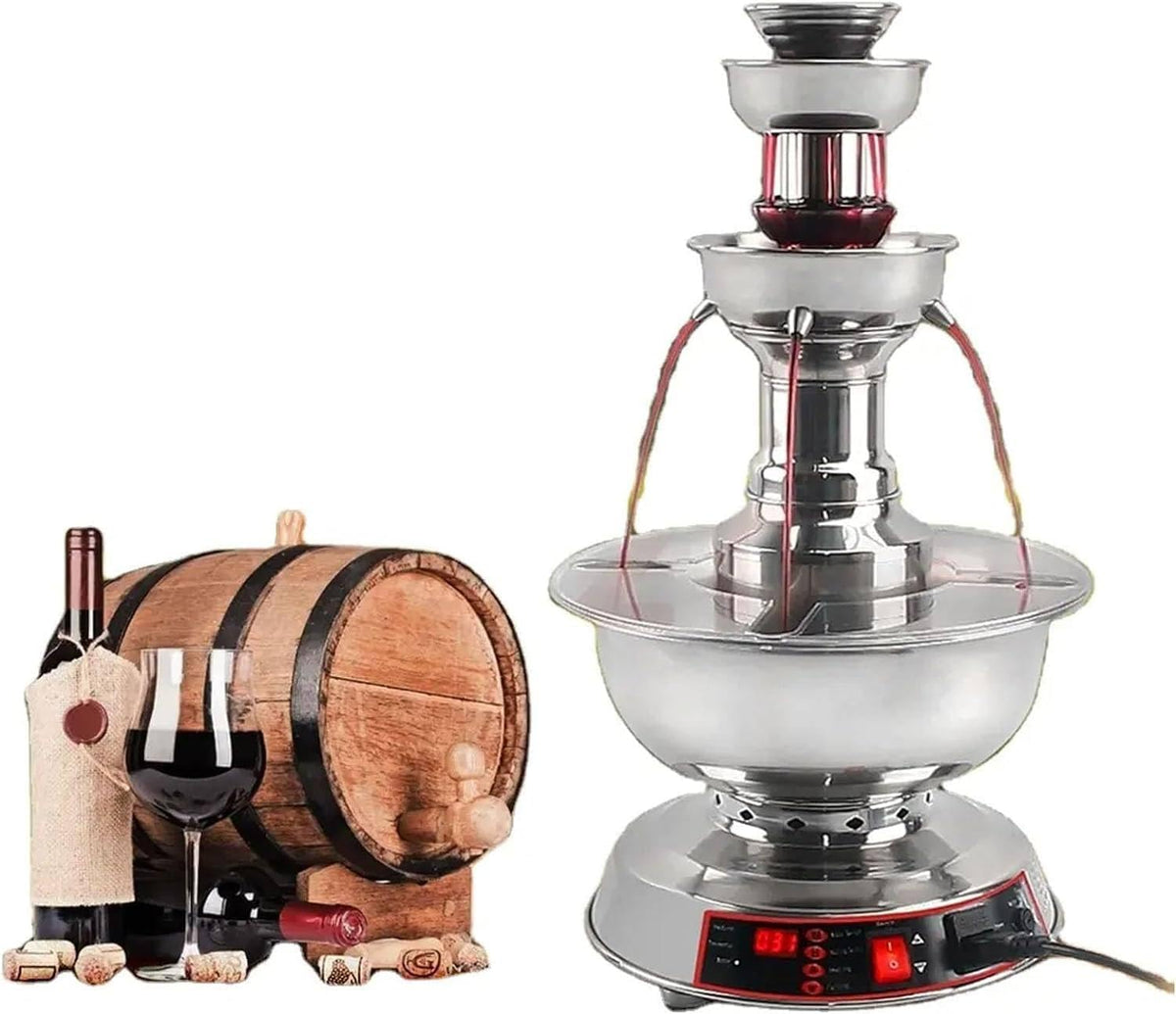 JIANGSS, Fontanny i fondue z czekolady, 110 V, 1.5 l, 63 cm, Brązowy, stal nierdzewna