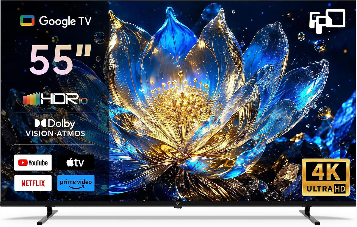 Telewizor Smart TV, FPD, 55 cali, Czarny, USB