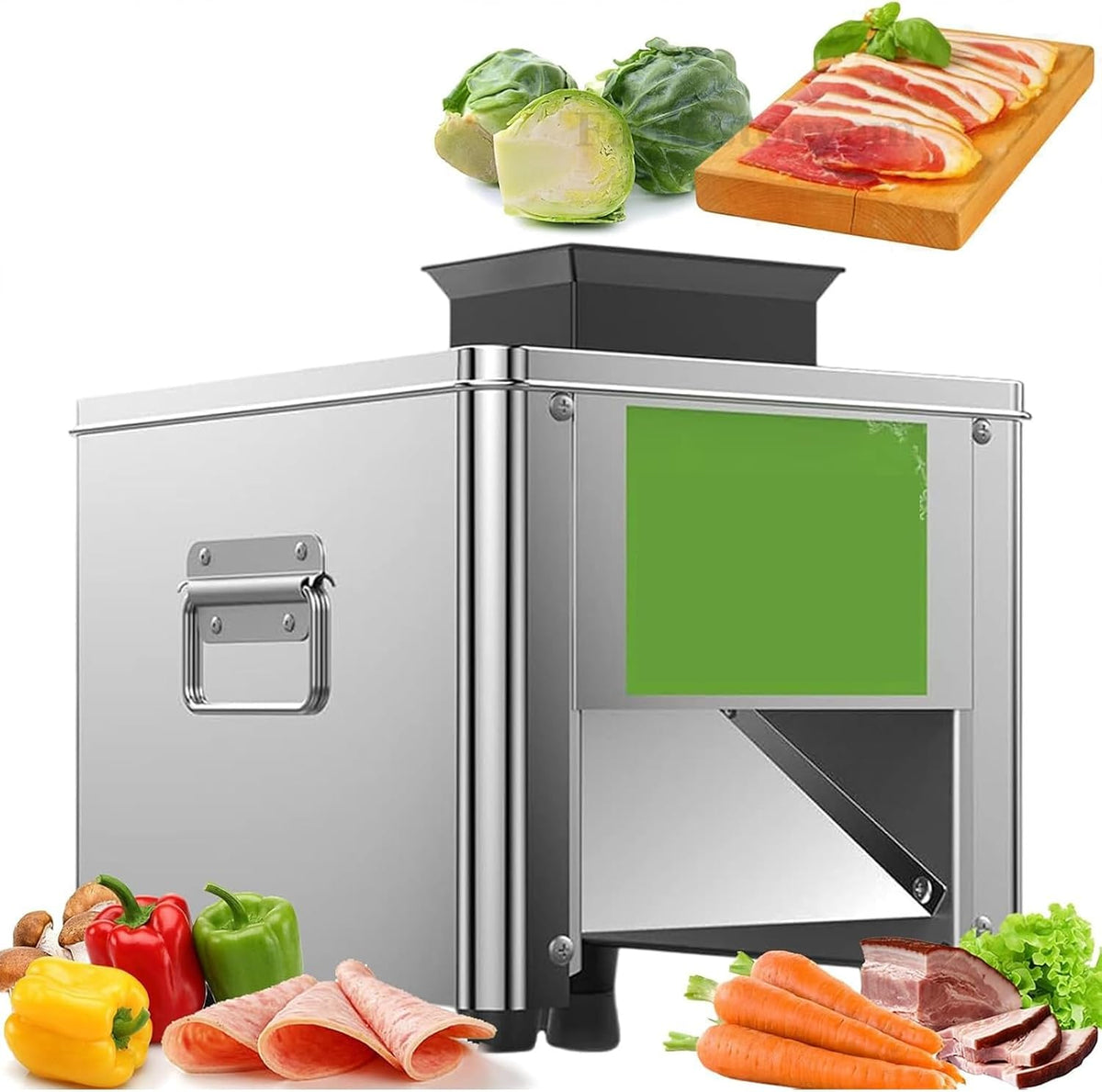 Krajalnica, BoTongSiHai, 850 W, 310 obr./min, 150 kg, Srebrny/Zielony/Czarny, stal nierdzewna