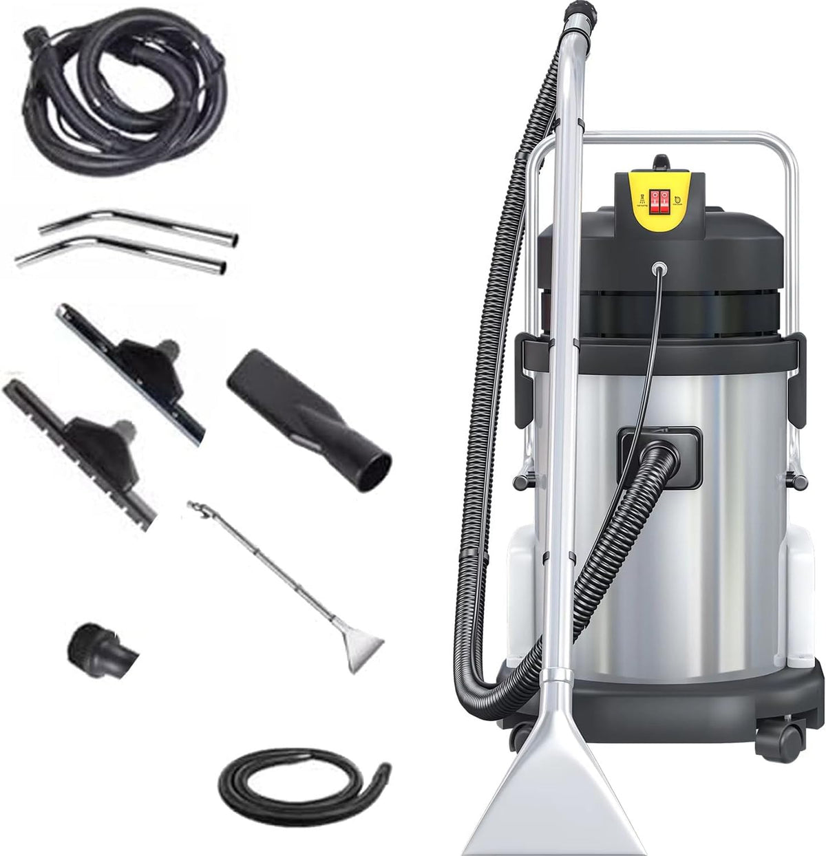 RETRIN, Odkurzacz, 40 l, 5 m, 1034 W, Srebrny, stal nierdzewna