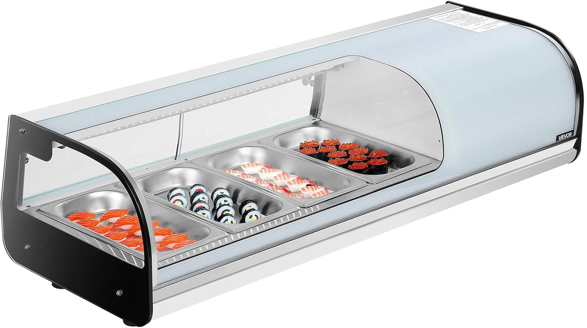VEVOR, Witryny chłodnicze, 42 l, 65 dB, Przezroczysty, oświetlenie LED